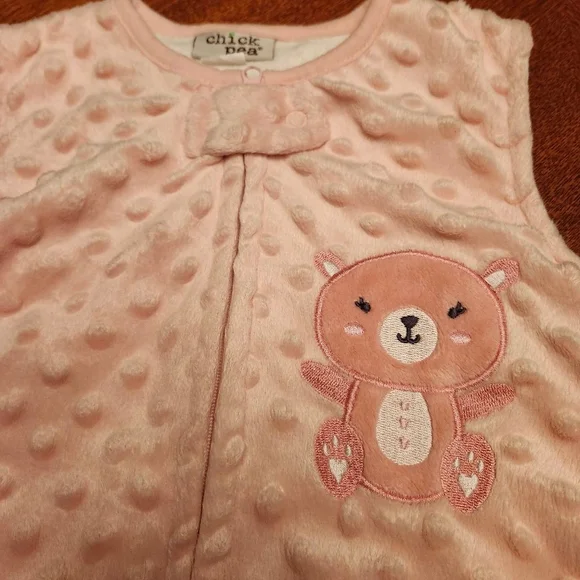 Baby Chick Pea Pink Bear Sleep Sack 9-12 Months - Picture 2 of 4